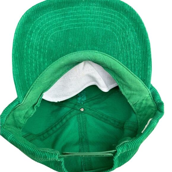Vintage 80s 90s Salem Cigarettes Green Corduroy Hat Cap Adjustable Snapback - Picture 3 of 3